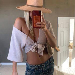 Urban outfitters knit tie top